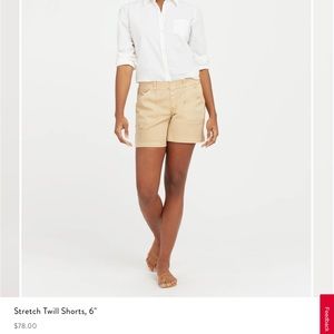 SPANX -stretch twill shorts 6” inseam (3 different pairs to choose from)
